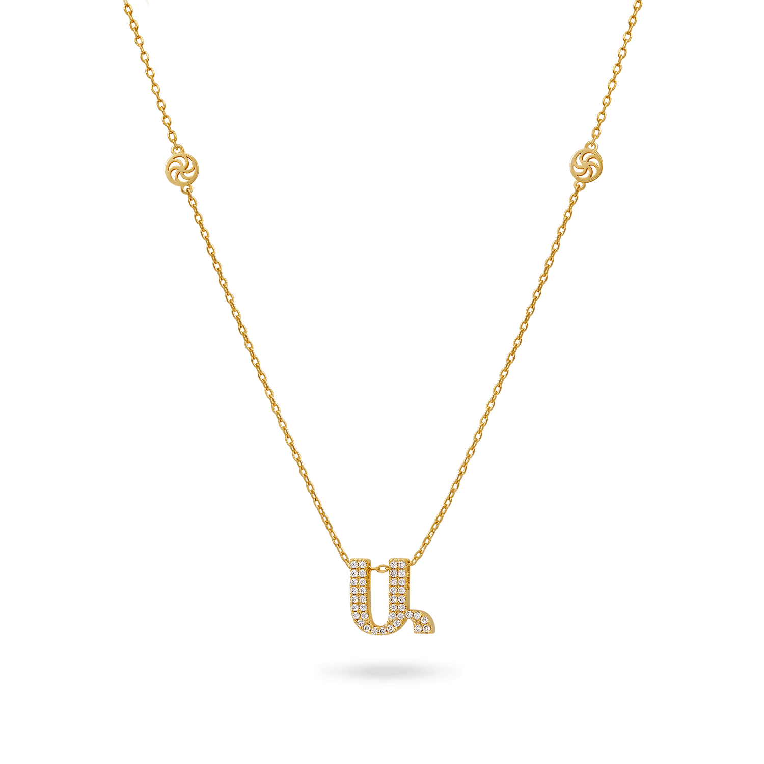 Armenian Initial Necklace Necklaces IceLink-ATL Ա (Ani)  